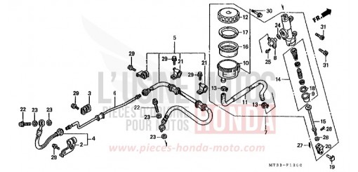 MAITRE-CYLINDRE FREIN AR. CYLINDRE ST1100L de 1990